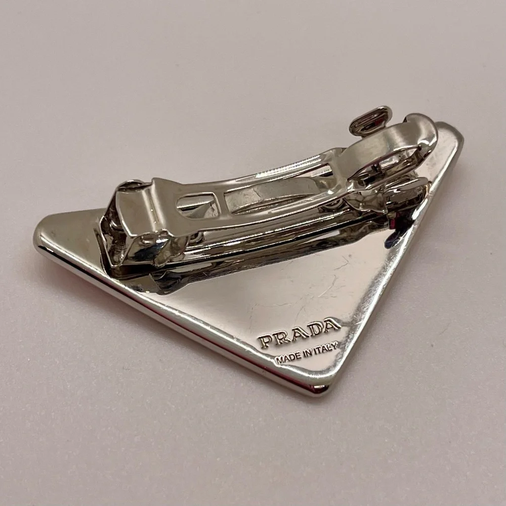 AUTHENTIC PRADA METAL HAIR CLIP - PINK - Picture 5 of 11